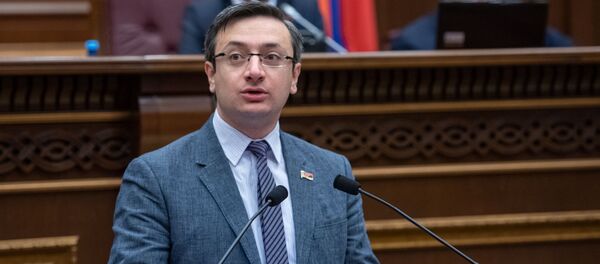 Выступление секретаря фракции Просвещенная Армения Георгия Горгисяна на заседании Парламента (18 января 2019). Еревaн - Sputnik Армения