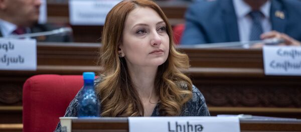 Руководитель фракции Мой Шаг Лилит Макунц на заседании Парламента (18 января 2019). Еревaн - Sputnik Армения