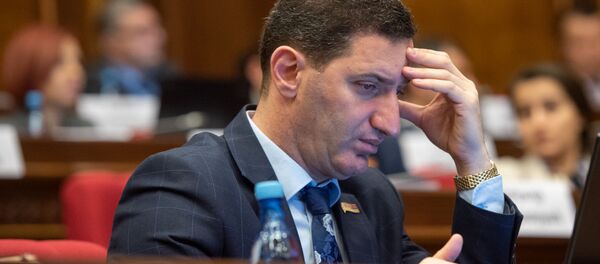 Депутат от фракции “Процветающая Армения” Геворг Петросян на заседании Парламента (18 января 2019). Еревaн Депутат от фракции “Процветающая Армения” Геворг Петросян на заседании Парламента (18 января 2019). Еревaн - Sputnik Արմենիա