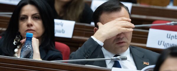 Депутат от фракции “Мой Шаг” Николай Багдасарян на заседании Парламента (18 января 2019). Еревaн Депутат от фракции “Мой Шаг” Николай Багдасарян на заседании Парламента (18 января 2019). Еревaн - Sputnik Արմենիա