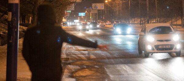 Пассажир на автобусной остановке Пассажир на автобусной остановке - Sputnik Արմենիա