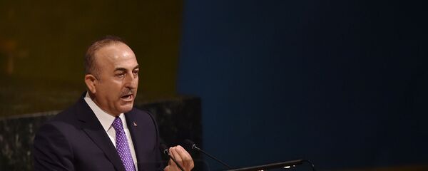 Глава МИД Турции Мевлют Чавушоглу на 72-м заседании высокого уровня по вопросам миростроительства и поддержания мира в Центральных учреждениях ООН (24 апреля 2018). Нью-Йорк Глава МИД Турции Мевлют Чавушоглу на 72-м заседании высокого уровня по вопросам миростроительства и поддержания мира в Центральных учреждениях ООН (24 апреля 2018). Нью-Йорк - Sputnik Արմենիա