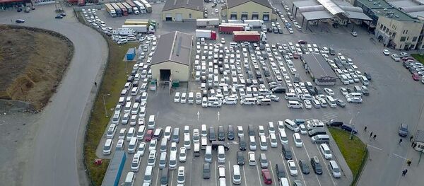 Вид Баграташенского КПП с высоты птичьего полета - Sputnik Армения