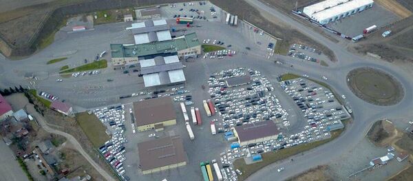 Вид Баграташенского КПП с высоты птичьего полета - Sputnik Արմենիա