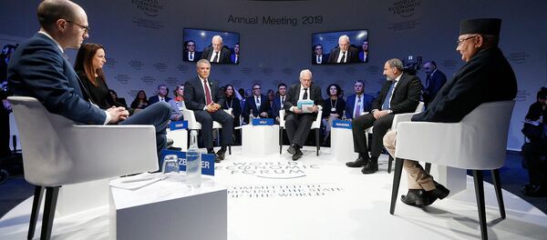 Премьер-министр Армении Никол Пашинян принчл участие на тематическом обсуждении Формировка будущего демократии (23 января 2019). Давос Премьер-министр Армении Никол Пашинян принчл участие на тематическом обсуждении Формировка будущего демократии (23 января 2019). Давос - Sputnik Армения