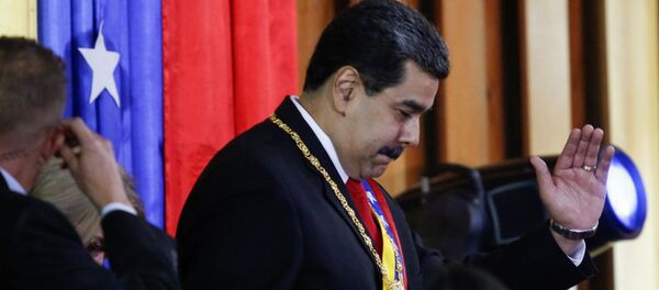 Президент Венесуэлы Николас Мадуро перед началом своего выступления в штаб-квартире Верховного суда Венесуэлы (25 января 2019). Каракас - Sputnik Армения