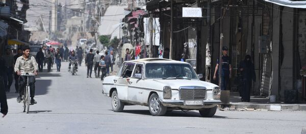 Пригород Дамаска Дума после освобождения от боевиков (18 апреля 2018). Сирия - Sputnik Армения