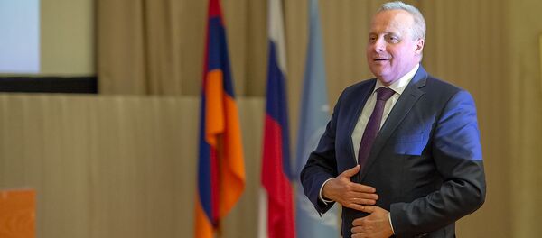 Посол РФ в РА Сергей Копыркин во время семинара О деятельности Российской Федерации в сфере содействия международному развитию (30 января 2019). Еревaн Посол РФ в РА Сергей Копыркин во время семинара О деятельности Российской Федерации в сфере содействия международному развитию (30 января 2019). Еревaн - Sputnik Արմենիա