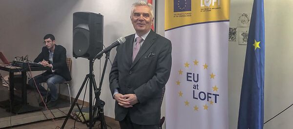 Глава представительства Еврокомиссии в Армении Петр Свитальский на открытии программы «EU at LOFT in Gyumri» (9 февраля 2019). Гюмри Глава представительства Еврокомиссии в Армении Петр Свитальский на открытии программы «EU at LOFT in Gyumri» (9 февраля 2019). Гюмри - Sputnik Армения