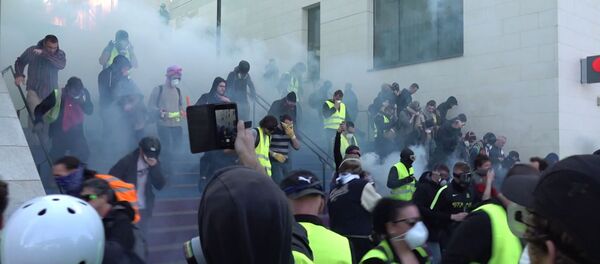 Снова беспорядки, снова газ: суббота желтых жилетов в Париже - Sputnik Армения