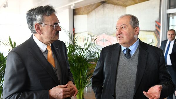 Президент Армен Саркисян встретился с президентом Мюнхенского технического университета Вольфгангом Херманом (18 февраля 2019). Мюнхен - Sputnik Армения