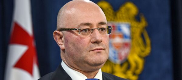 Министр обороны Грузии Леван Изория на совместном брифинге с Давидом Тонояном (21 февраля 2019). Еревaн Министр обороны Грузии Леван Изория на совместном брифинге с Давидом Тонояном (21 февраля 2019). Еревaн - Sputnik Армения