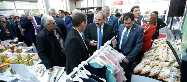 Премьер-министр Никол Пашинян принял участие на конгрессе-выставке Мой шаг во имя Лорийской области (23 февраля 2019). Ванадзор - Sputnik Արմենիա