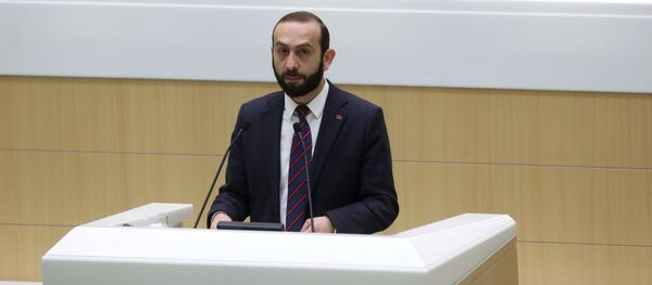 Выступление спикера НС Армении Арарата Мирзояна на заседании Совета Федерации России (27 февраля 2019). Москва - Sputnik Армения
