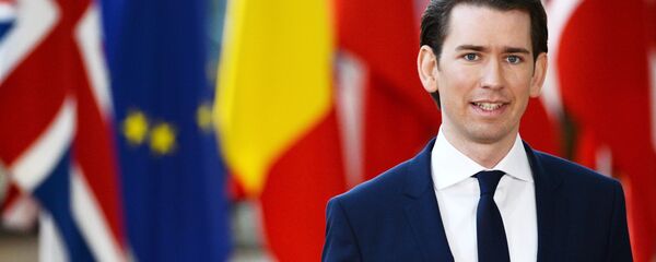 Канцлер Австрии Себастьян Курц во время саммита ЕС (23 февраля 2018). Брюссель Канцлер Австрии Себастьян Курц во время саммита ЕС (23 февраля 2018). Брюссель - Sputnik Армения