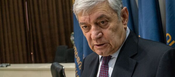 Министр чрезвычайных ситуаций Феликс Цолакян во время вручения дипломов выпускникам АКУ (4 марта 2019). Еревaн - Sputnik Армения