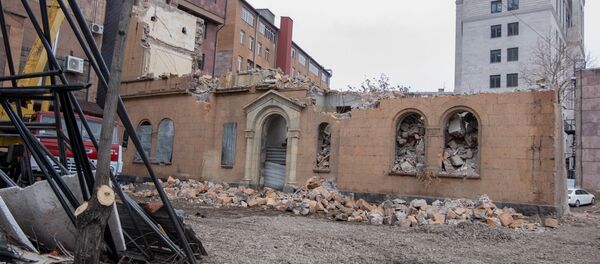 Акция протеста против разрушения бывшего здания министерства образования и науки (4 марта 2019). Еревaн Акция протеста против разрушения бывшего здания министерства образования и науки (4 марта 2019). Еревaн - Sputnik Армения