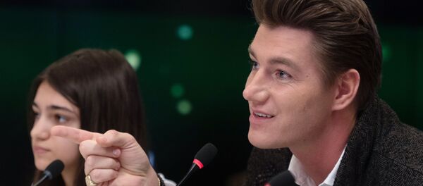 Певец Алексей Воробьев во время пресс-конференции проекта Ты супер! Суперсезон (4 марта 2019). Москвa Певец Алексей Воробьев во время пресс-конференции проекта Ты супер! Суперсезон (4 марта 2019). Москвa - Sputnik Армения