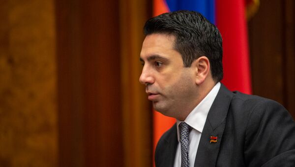 Вице-спикер Национального собрания Ален Симонян на пленарном заседании Парламента Армении (5 марта 2019). Еревaн - Sputnik Արմենիա
