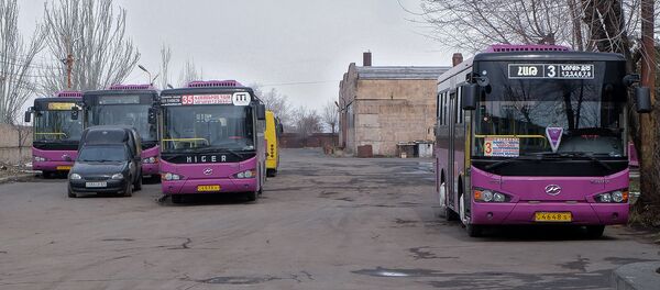 Забастовка водителей автобусов - Sputnik Արմենիա
