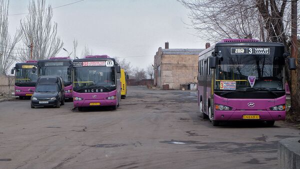 Забастовка водителей автобусов - Sputnik Արմենիա