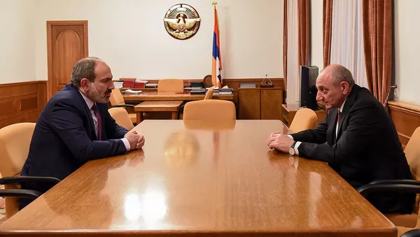 Премьер-министр Армении Никол Пашинян встретился с президентом Карабаха Бако Саакяном (11 марта 2019). Степанакерт - Sputnik Армения