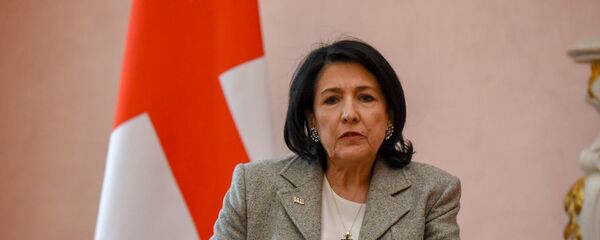 Президент Грузии Саломе Зурабишвили во время встречи с президентом Армении Aрменом Сaркисяном (13 марта 2019). Еревaн - Sputnik Армения