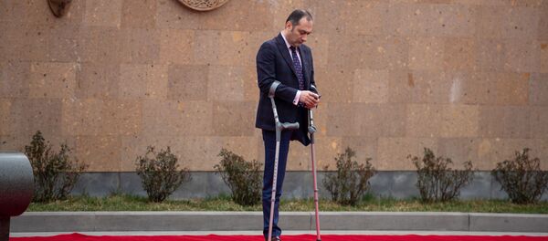 Министр юстиции Артак Зейналян перед официальной церемонией встречи президента Грузии Саломе Зурабишвили в резиденции президента Армении (13 марта 2019). Еревaн - Sputnik Армения