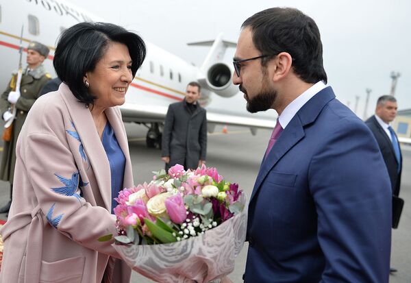 Саломе Зурабишвили возложила цветы к Мемориалу жертв Геноцида армян - Sputnik Армения