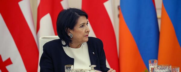 Официальный ужин в честь президента Грузии Саломе Зурабишвили (13 марта 2019). Еревaн - Sputnik Արմենիա