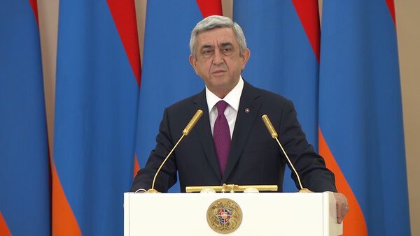 Выступление президента Армении Сержа Саргсяна по случаю Дня армии - Sputnik Армения