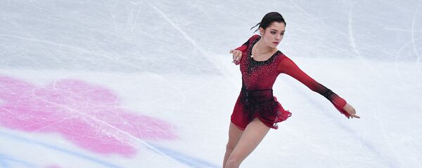 Выступление Евгении Медведевой в короткой программе женского одиночного катания на чемпионате мира по фигурному катанию (20 марта 2019). Сайтама, Япония - Sputnik Армения