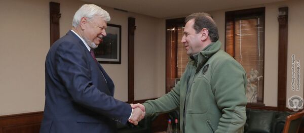 Министр обороны Армении Давид Тоноян принял личного представителя действующего председателя ОБСЕ посла Анджея Каспршика - Sputnik Արմենիա