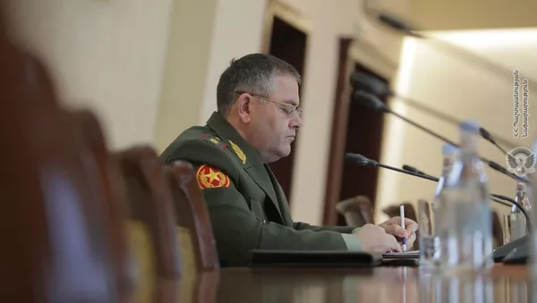 Начальник Генштаба ВС Армении Артак Давтян во время оперативных сборов командного состава (25 марта 2019). Еревaн - Sputnik Армения