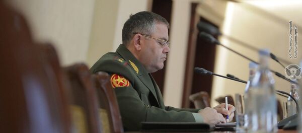 Начальник Генштаба ВС Армении Артак Давтян во время оперативных сборов командного состава (25 марта 2019). Еревaн - Sputnik Արմենիա