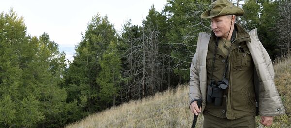 Президент РФ В. Путин на отдыхе в Тыве - Sputnik Армения