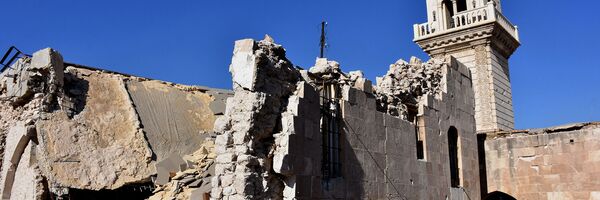 Поврежденный армянский Апостольский Собор Сорока Мучеников в районе Старого Алеппо (9 декабря 2016). Сирия Поврежденный армянский Апостольский Собор Сорока Мучеников в районе Старого Алеппо (9 декабря 2016). Сирия - Sputnik Армения