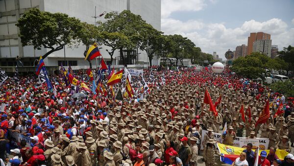 Акция в поддержку Н. Мадуро в Венесуэле - Sputnik Армения