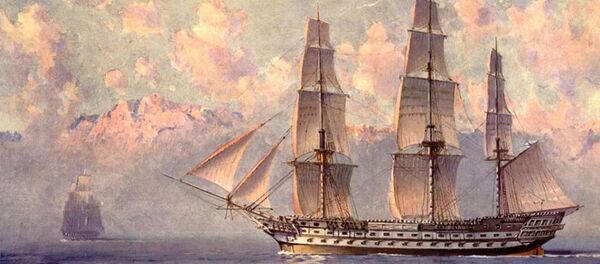 Алексей Ганзен. Линейный корабль Императрица Мария под парусами - Sputnik Армения