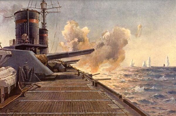 Алексей Ганзен. Залп линейного корабля Гангут Алексей Ганзен. Залп линейного корабля Гангут - Sputnik Արմենիա