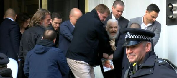 Кадры задержания Джулиана Ассанжа у посольства Эквадора в Лондоне - Sputnik Армения