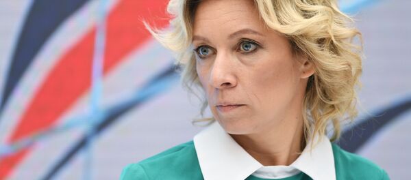 Официальный представитель МИД России Мария Захарова во время еженедельного брифинга (18 апреля 2019). Ялта - Sputnik Армения