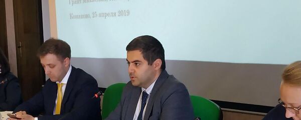 Грант Микаелян во время Конгресса евразийских СМИ (25 апреля 2019). Тверская область Грант Микаелян во время Конгресса евразийских СМИ (25 апреля 2019). Тверская область - Sputnik Արմենիա