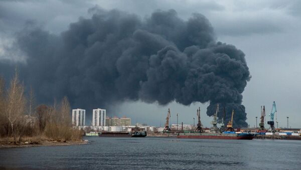 Пожар на заводе Красмаш в Красноярске - Sputnik Արմենիա