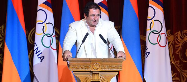 Президент НОК Армении Гагик Царукян на торжественной церемонии чествования и награждения спортсменов Армении (18 сентября 2016). Еревaн - Sputnik Արմենիա