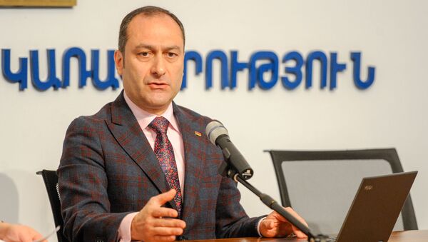 Министр юстиции Артак Зейналян на пресс-конференции (29 апреля 2019). Еревaн - Sputnik Армения