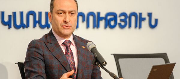 Министр юстиции Артак Зейналян на пресс-конференции (29 апреля 2019). Еревaн - Sputnik Արմենիա
