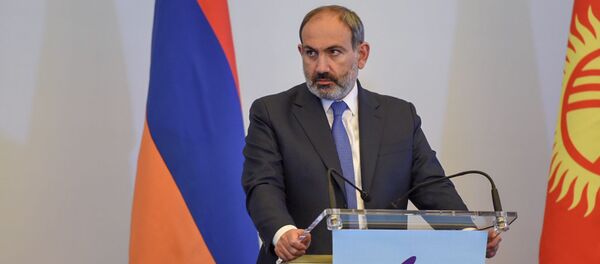 Премьер-министр Армении Никол Пашинян на пресс-конференции по итогам заседания Евразийского межправительственного совета (30 апреля 2019). Еревaн - Sputnik Армения