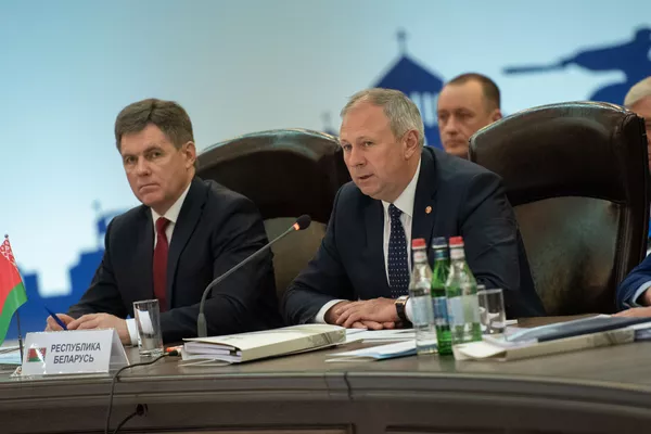 Выступление премьер-министра Беларуси Сергея Румаса на заседании Евразийского межправительственного совета (30 апреля 2019). Еревaн Выступление премьер-министра Беларуси Сергея Румаса на заседании Евразийского межправительственного совета (30 апреля 2019). Еревaн - Sputnik Армения