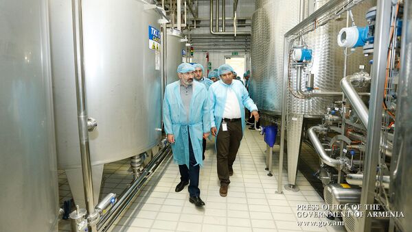 Премьер-министр Никол Пашинян посетил завод компании Арарат Груп (4 мая 2019). Арарат - Sputnik Արմենիա